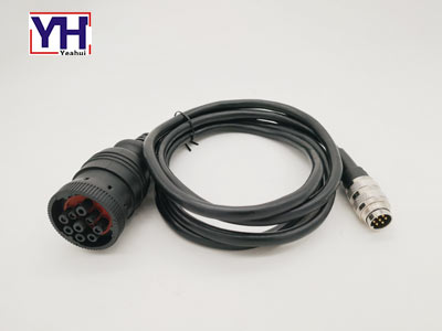 deutsch hd series 9 pin female connector black to M16 7 pin male connector