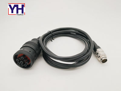 deutsch hd serie conector hembra de 9 pines negro a M16 conector macho de 7 pines