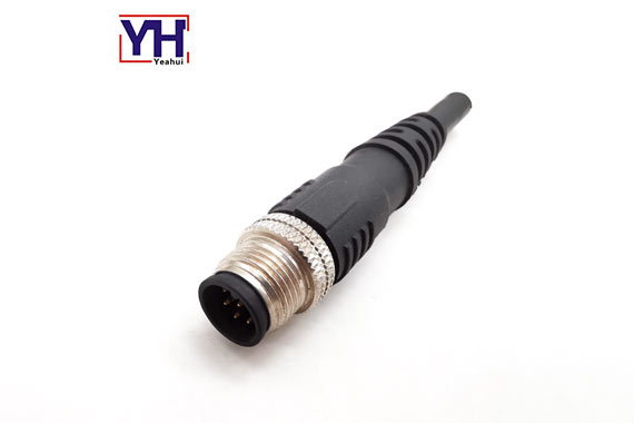 Molding circular connector cable M12 8pin male connector