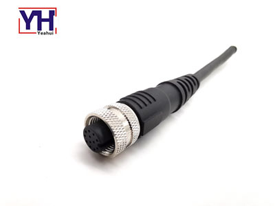 Cable de conector circular de moldeo M12 Conector hembra de 12 pines