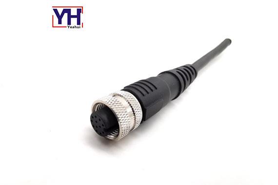 Molding circular connector cable M12 12pin female connector