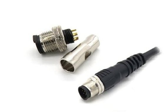 Conector macho M12 para moldeo