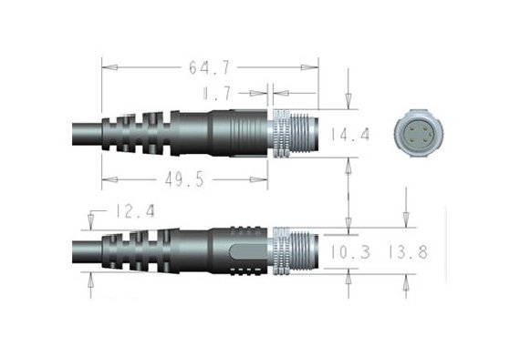 Standard-Shread Pitch des M12-Steckverbinders