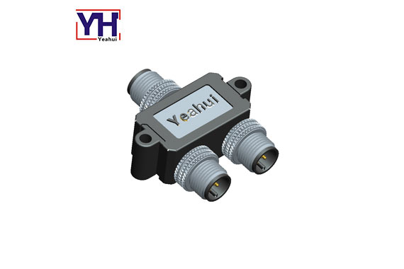 Waterproof Cable Ip68 Adapter Male To Dual Male Y Splitter 5 Pin Circular Connector M12
