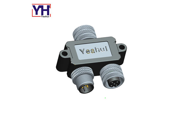 High voltage PVC/PUR insulation water resistance power  M12 5 pin A coding Conversion head